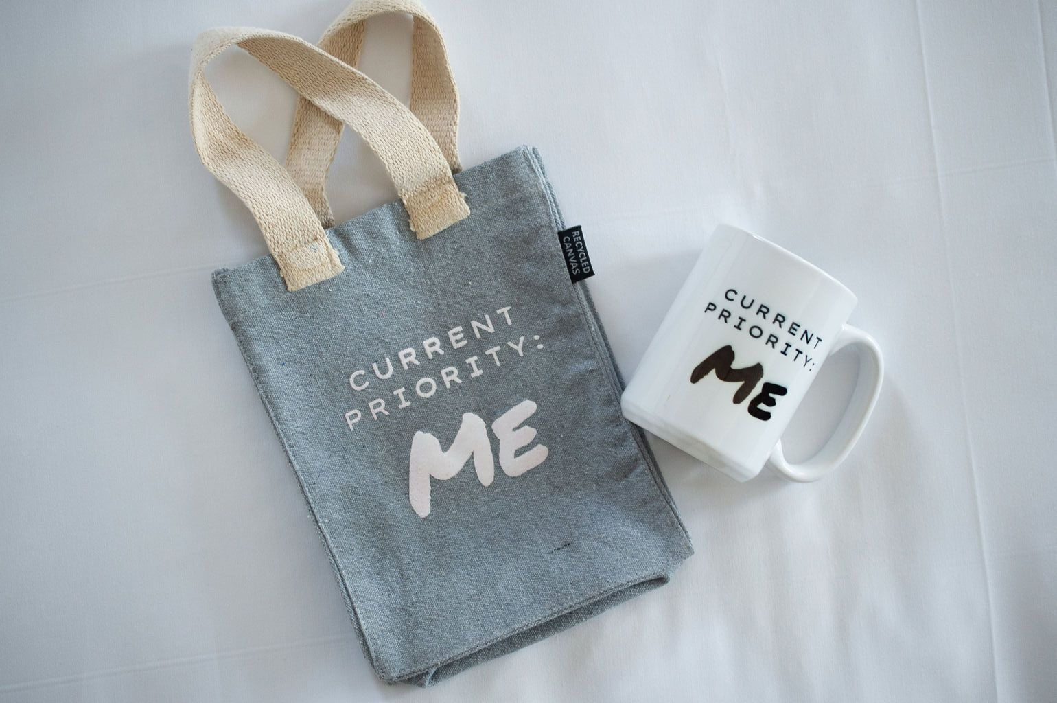 Grey Canvas Tote Bag